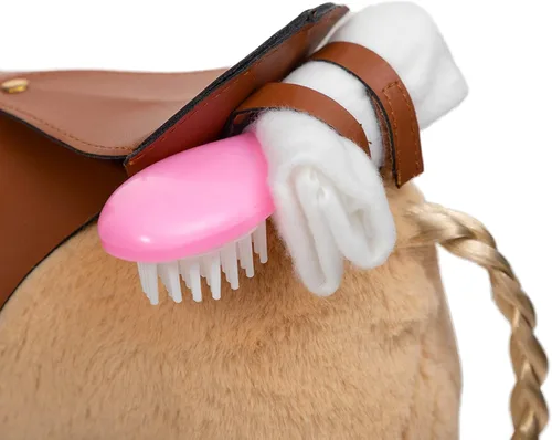 Miniatura 8 de HollyHOME Caballo Palomino de Peluche Animal Bonito Poni Juguete de Peluche Juego de Simulación Caballo 11 pulgadas Beige