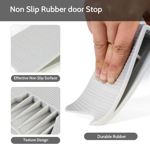 Miniatura 3 de Optish Topes de puerta patentados originales para la parte inferior de la puerta, tope de puerta de goma antideslizante, cuña de puertas para Gris