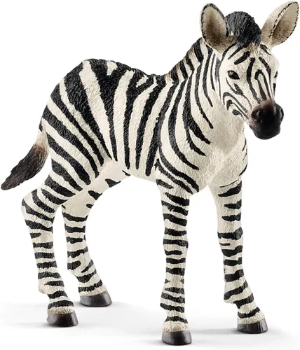 Schleich Wild Life, figura de animal, juguetes de animales para niños y niñas de 3 a 8 años, potro cebra, a partir de 3 años