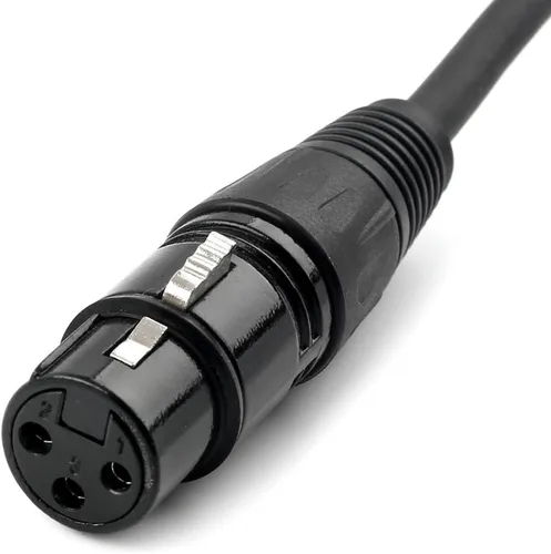 Miniatura 4 de Cable divisor XLR hembra a 2 macho cable de micrófono XLR Y cable divisor equilibrado (3 pines macho a 1 hembra) - 1.5 pies
