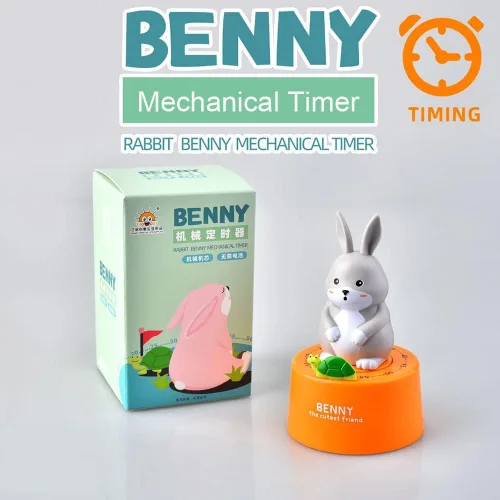 Miniatura 3 de Conejo de dibujos animados modelo temporizador mecánico 60 minutos de cocina Gadget reloj de cocina contadores de alarma temporizador manual