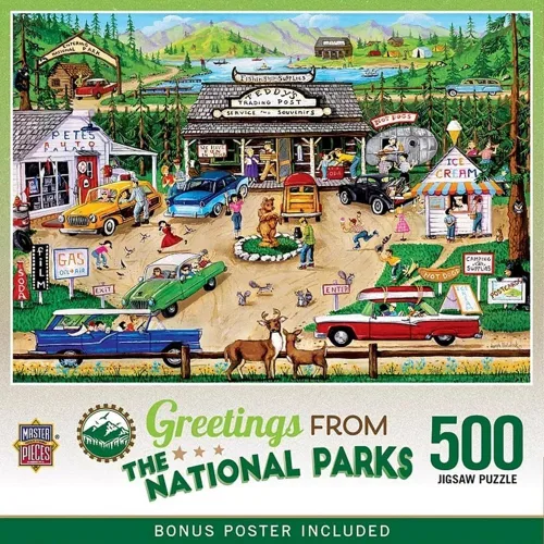 Miniatura 16 de MasterPieces Rompecabezas de 550 piezas para adultos y familia, saludos desde la ruta 66-18 x 24 pulgadas