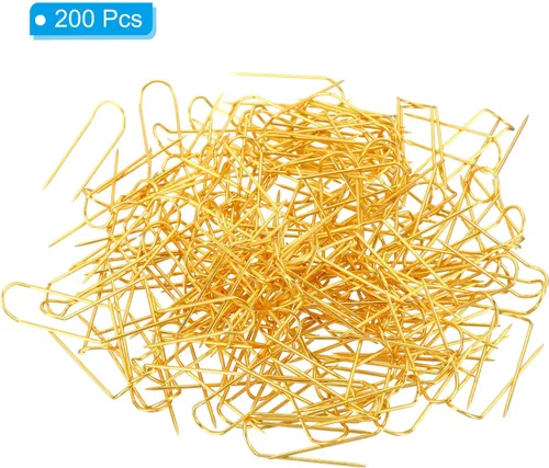 Miniatura 3 de PATIKIL Pasadores de horquilla, 200 pines de acero inoxidable para coser en U de 0.9 pulgadas, pasadores de doble bloqueo para coser joyas, tela