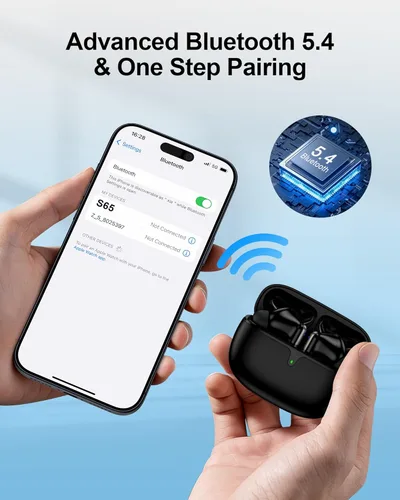 Miniatura 3 de Auriculares inalámbricos Bluetooth 5.4, iPhone 17e 17Air 16 15 14 13 Pro Max auriculares inalámbricos Bluetooth con cancelación de ruido