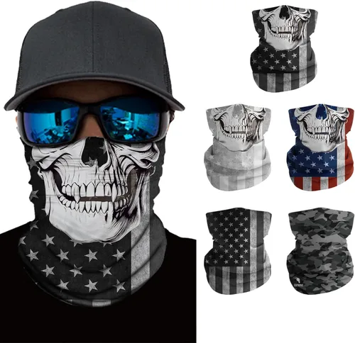 Miniatura 7 de Máscara facial para hombres y mujeres, protección solar UPF 30+, transpirable, bandana para motocicleta, senderismo, pesca