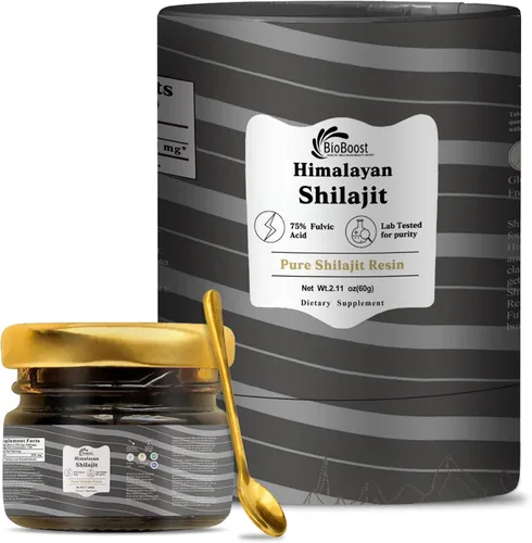 Resina Shilajit del Himalaya para hombres y mujeres, 75% ácido fúlvico, 2.12 oz, resina Shilajit, aumenta la energía, la resistencia y el apoyo