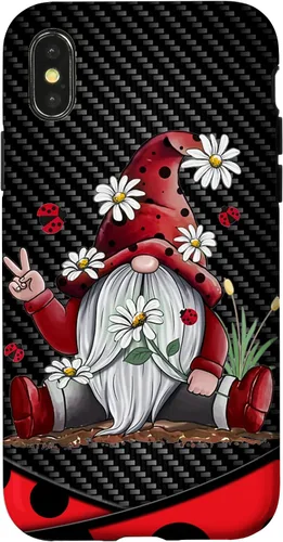 Miniatura 5 de Red Gnome Hippie Daisy Flowers Gnome Ladybugs - Christmas Case for iPhone 17