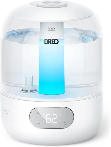 Dreo Humidificadores para dormitorio, 3L de llenado superior 30H y 26dB Tiempo de funcionamiento silencioso para habitaciones grandes, humidificador