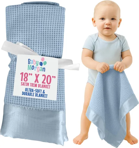 Miniatura 17 de Manta térmica de punto gofre, mini manta suave y transpirable para recién nacidos y bebés, para niños pequeños para cochecitos, viajes, siestas