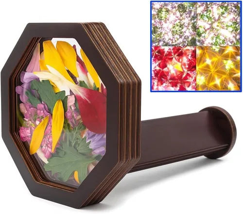 Miniatura 6 de Caleidoscopio personalizado de madera natural para niños, kit clásico giratorio de madera mágico al aire libre, giratorio y ecológico, el mejor