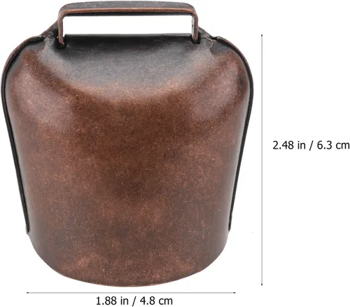 Miniatura 8 de 2pcs Vaca Caballo Oveja Pastoreo Cobre Campanas Ganado Granja Animal Cobre Fuerte Bronce Campanas L