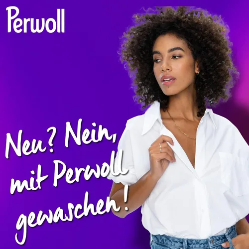Miniatura 7 de Perwoll Renovar blanco (25 lavados), detergente líquido para ropa blanca, detergente fino fortalece las fibras y mejora la intensidad