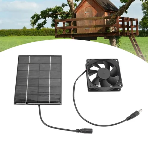 Miniatura 4 de Ventilador solar, ventilador de panel solar, kit de ventilador de panel solar para pequeños gallineros, invernaderos, cobertizos, casas de mascotas