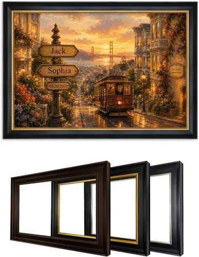 Miniatura 105 de IPIC - Personalized Framed Canvas with Custom Street Sign in Boston Personalized Street Signs with Names, Custom Canvas Print, Boston Sunset
