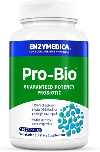 Enzymedica Pro-Bio Suplemento probiótico para la salud digestiva e intestinal - Cápsulas probióticas diarias para mujeres y hombres, 10 mil millones