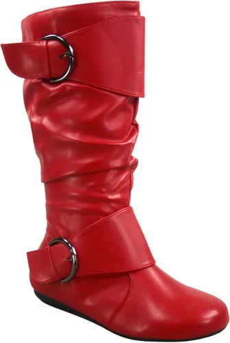 Miniatura 2 de FZ-Fits Bota de media pantorrilla con hebilla lateral y cierre de cremallera lateral para mujer