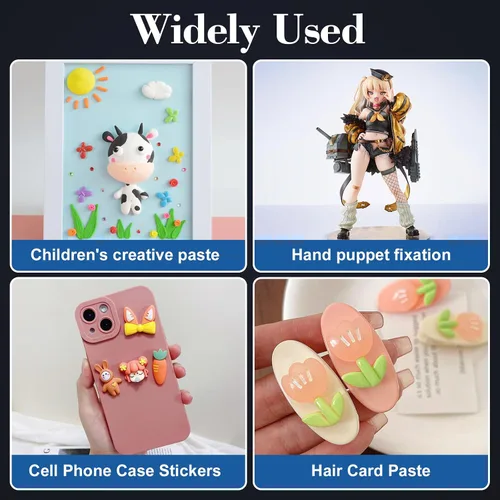 Miniatura 4 de 300 puntos adhesivos transparentes de doble cara – Puntos adhesivos fuertes y sin rastros para póster, fotos, oficina y hogar, decoraciones