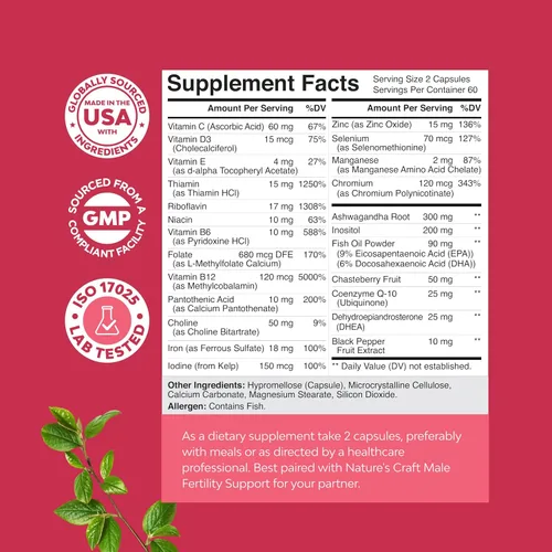 Miniatura 3 de Suplemento de fertilidad femenina con multivitaminas prenatales – Apoyo de fertilidad con colina prenatal, inositol, folato y mezcla de fertilidad