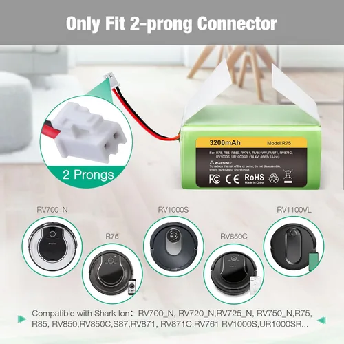 Miniatura 5 de FirstPower Batería RVBAT850 de 3.2Ah – Reemplazo para Batería de Aspiradora Shark, Shark Ion R75, RV761, RV850C, RV1000S, RV1100VL, RV101AE