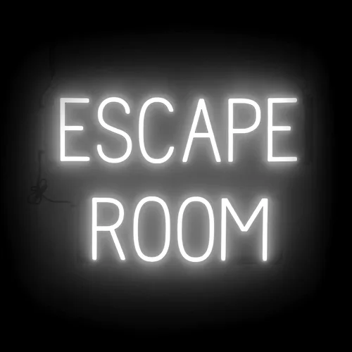 Miniatura 51 de SpellBrite Cartel de ESCAPE ROOM Letrero relacionado con el entretenimiento con aspecto de neón, fuente de luz LED roja 23.6 x 15.0 pulgadas Rojo