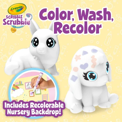 Miniatura 4 de Crayola Scribble Scrubbie Baby Pets Nursery, juguetes de animales para bebés y niños pequeños, regalo para niñas y niños, edades 3, 4, 5