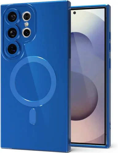 Miniatura 38 de Svanove para Samsung Galaxy S22 Funda de teléfono de silicona magnética, compatible con Magsafe, linda para mujeres, brillante color brillante, gel