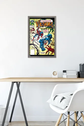 Miniatura 6 de Trends International Marvel Comics - Póster de pared Venom: Lethal Protector #5, 22.4 pulgadas de largo x 14.7 W, versión enmarcada de madera