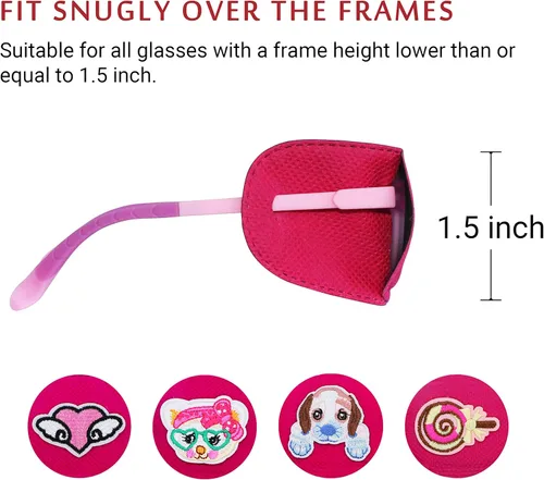 Miniatura 3 de Astropic 4 parches para ojos para niños Parche de ojos para niñas para gafas Parche médico para niños con ojo perezoso