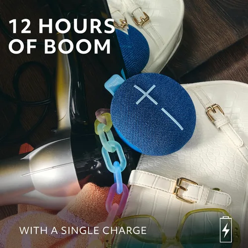 Miniatura 6 de Ultimate Ears MINIROLL Altavoz Bluetooth ultra portátil impermeable, graves grandes, IP67 a prueba de polvo, rango de 131 pies, azul suave