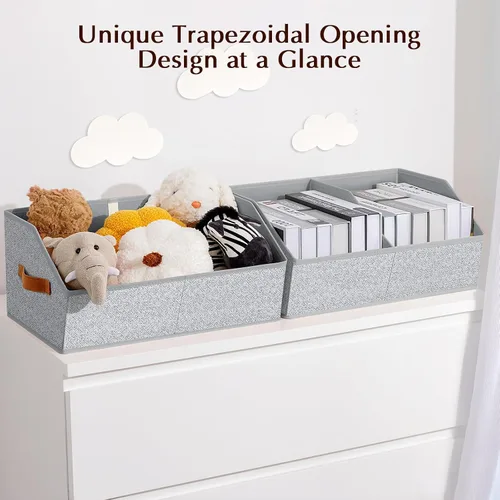 Miniatura 4 de Homsorout Organizadores de Armario y Contenedores de Almacenamiento - Paquete de 4 Contenedores de Almacenamiento Plegables Divididos Trapezoidales