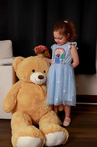 Miniatura 6 de Disney Frozen Elsa Princesa Cenicienta Ariel Jazmín Rapunzel Vestido para bebé/niña, Vestido de manga larga con volantes y superposición de malla