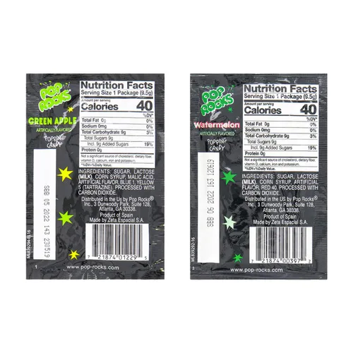 Miniatura 6 de Pop Rocks - Mezcla variada (paquete de 32) – Golosinas de roca crujientes en varios sabores – Confección de estilo retro envuelta individualmente