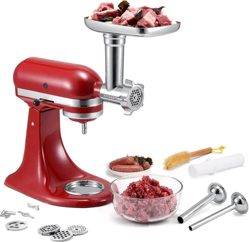 Miniatura 3 de Accesorios metálicos para molinillo de alimentos para batidoras KitchenAid, picadora de carne, relleno de salchichas, accesorio perfecto