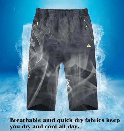 Miniatura 6 de MAGNIVIT Pantalones cortos de senderismo 34 para hombre, por debajo de la rodilla, de secado rápido, para trabajo al aire libre, con bolsillos