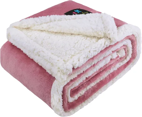 Miniatura 12 de Luciphia Manta de cama impermeable lavable, suave forro polar sherpa reversible para cachorros para perros medianos y grandes, funda protectora