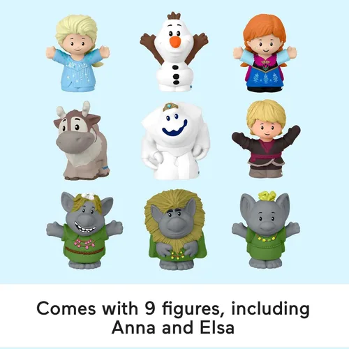 Miniatura 4 de Fisher-Price Little People - Juego de juguetes para niños pequeños Disney Frozen con castillo portátil, estuche de juego con figuras para juego
