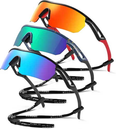 Miniatura 14 de Kids Sunglasses Youth Baseball Sunglasses for Boys Girls 3-12 Polarized Softball Sports Goggles UV Protection