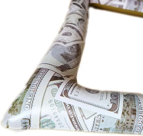Miniatura 8 de Bill Dollar - Marco inflable para fotomatón para selfies, accesorios gigantes para fiestas temáticas de dinero, marco de fotos para cumpleaños