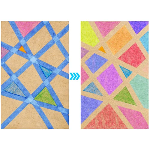 Miniatura 6 de Chuangdi 1/2 pulgada de ancho x 55 yardas, cinta de dibujo de pintor azul multiusos cinta adhesiva para álbumes de recortes (1 rollo)