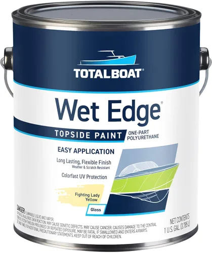 Miniatura 22 de TotalBoat Wet Edge Topside Pintura Marina de Poliuretano Premium Recubrimiento para Barcos, Casas Rodantes, Molduras Exteriores, Fibra de Vidrio