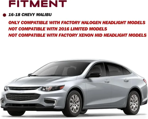 Miniatura 8 de JSBOYAT Bombillas incluidas de repuesto para faros delanteros halógenos para Chevy Malibu Sedan OE 2016 2017 2018 estilo fábrica faro delantero lado