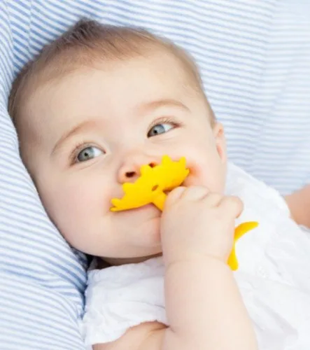 Miniatura 2 de Innobaby EZ Grip - Juego de mordedores de masaje - Estrella amarilla y azul amarillo/azul