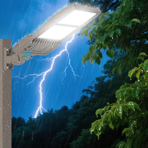 Miniatura 21 de Luz LED de Poste para Estacionamiento de 480V 320W con Montaje de Ajuste Deslizante, Luces LED Tipo Caja UL DLC Certificadas 44800LM 5000K Luces