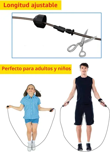 Miniatura 9 de Redify Cuerda de saltar, cuerdas de saltar para fitness, para mujeres, hombres y niños, cuerda de salto de velocidad para entrenamiento