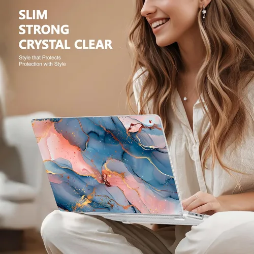 Miniatura 9 de Funda para MacBook Air de 15 Pulgadas 2025 2024 2023 Versión M4 A3241 M3 A3114 M2 A2941, Carcasa Rígida con Protector de Pantalla y Cubierta
