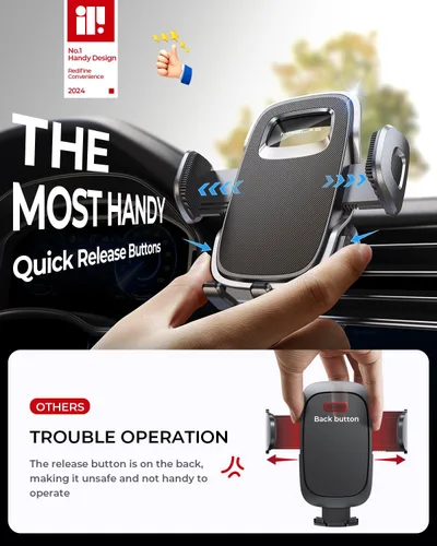 Miniatura 3 de MRGLAS Soportes de teléfono mejorados para tu automóvil con clip de gancho de metal, práctico soporte de teléfono celular para ventilación de aire
