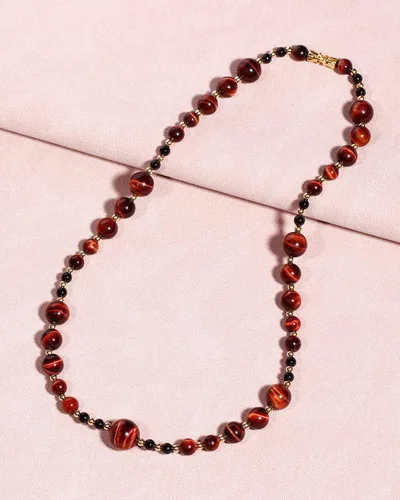 Miniatura 3 de Jewever Collares de hilo de cuentas de ojo de tigre para mujeres y hombres, collar de cristales curativos de Reiki y collar de cuentas de piedras