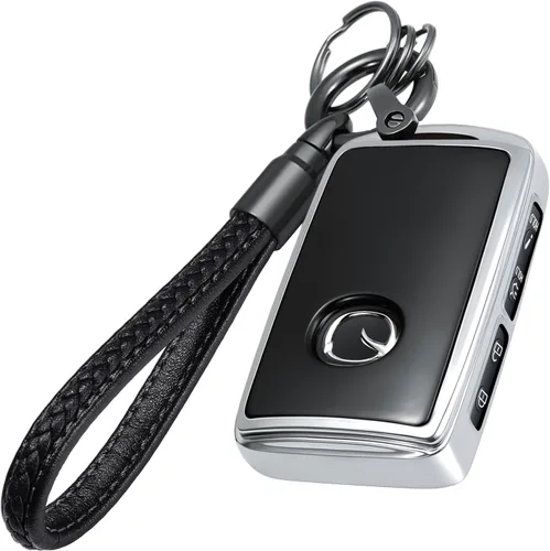 Miniatura 7 de Funda protectora para llavero con llavero de cuero para Mazda 2025 2024 2023 Mazda3 6 CX-30 CX-5 CX-90 (Azul)