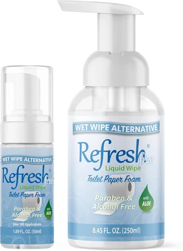 Miniatura 11 de Refresh - Aerosol de papel higiénico (2 onzas líquidas / 2.0 fl oz de tamaño de viaje), alternativa de toallitas húmedas desechables sin alcohol