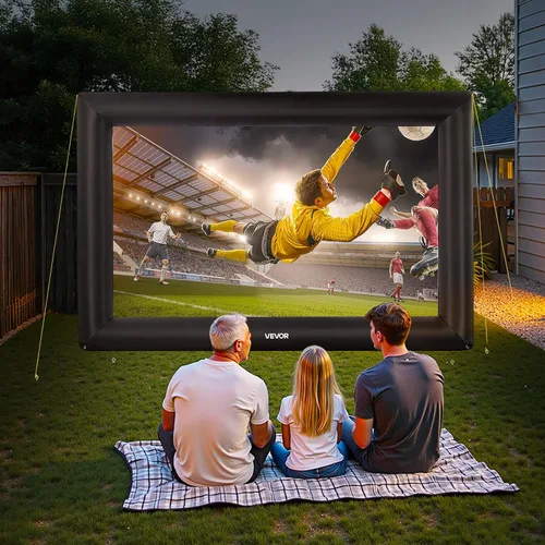 Miniatura 8 de VEVOR Pantalla de proyector inflable de 20 pies, pantalla de cine inflable para exteriores con soplador de aire de 250 W, pantalla de proyección